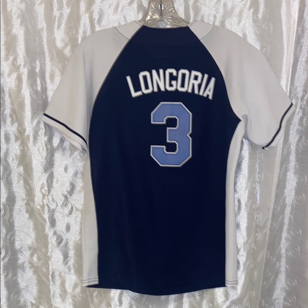 MLB Evan Longoria Tampa Bay Rays Jersey Youth Size Large 🔥 YB5